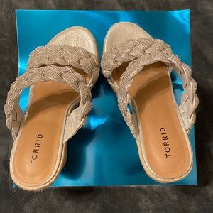 Wide Width Braided Wedges with Crystals…perfect for any event this summer!